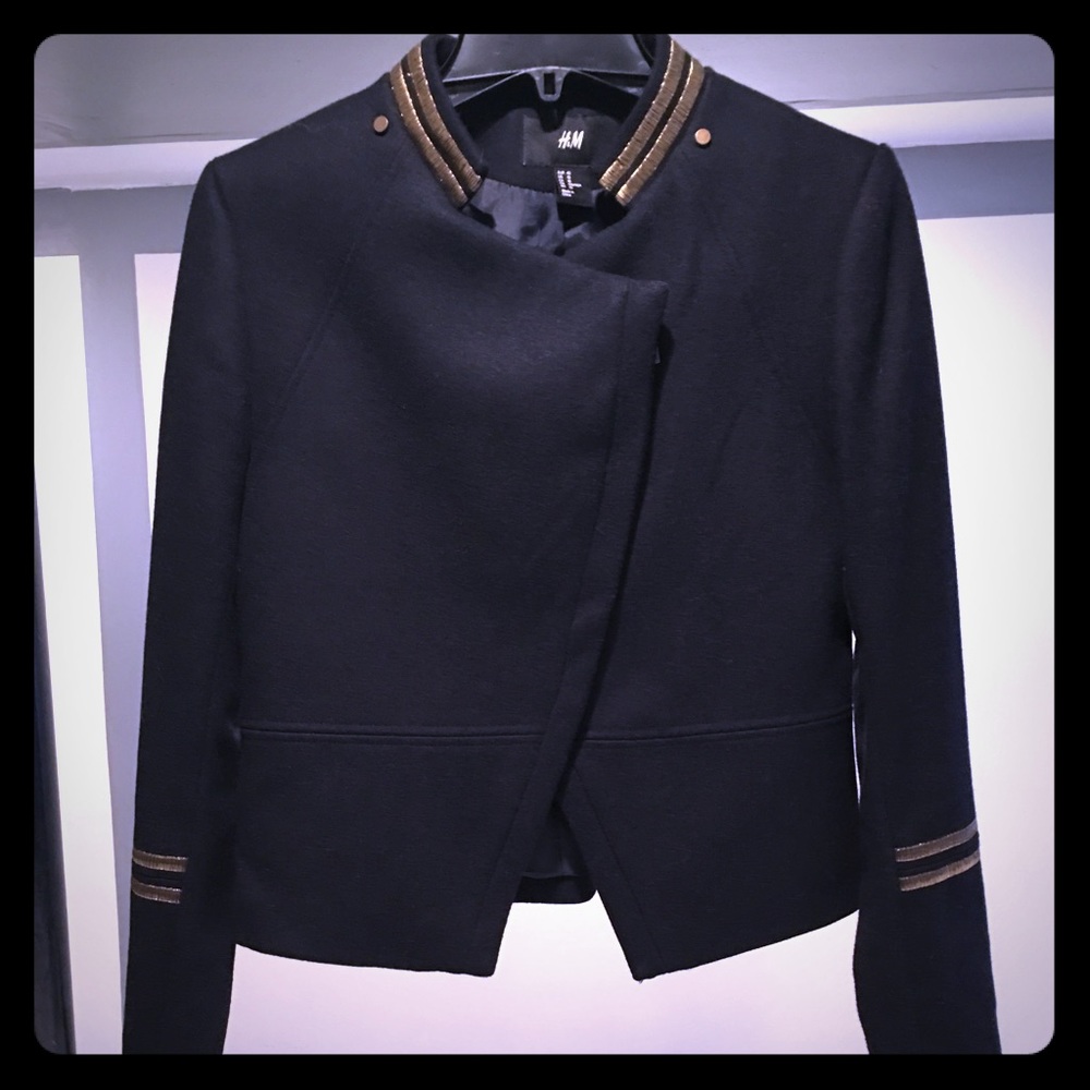 Navy Wool  Blend Soldier’s Jacket❤️‼️💃🏽🔥